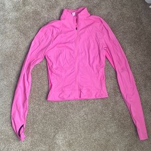 Pink lululemon cropped running jacket